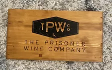 Prisoner Wine Company Stained Wooden Wine Panel Wood