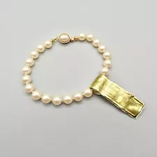 Mary Kay Bracelet Pearls For Sharing Off White Faux Pearl Strand 7.75 Inch