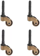 Set of 4 Solid Antique Brass Caster Heavy Duty & Safe for All Floors Perfect Rep