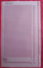 1 Blank Mylar Sheet For Knitmaster Knitting Machines