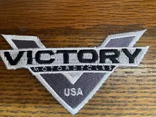 Victory Motorcycle grey/silver embroidered 4" patch