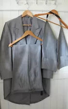 mens MAGEE GREY WOOLBLEND 3 PIECE MORNING SUIT SIZE 40"S CHEST 34" WAIST 29" LEG