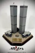 DANBURY MINT TWIN TOWERS WORLD TRADE CENTER 9/11 COMMERATIVE STATUE *READ*