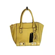 Tignanello Bag Tote 100% Leather Purse AUTHENTIC Phantom in Yellow