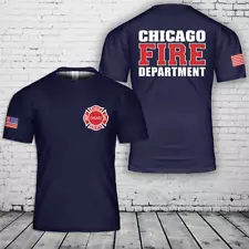 Chicago Fire Department T-Shirt Firefighter Shirt All Size Gift For Dad