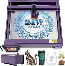 ATEZR 130W Laser Engraver with Air Assist 24W Laser Output Power for Wood/Metal