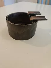 Vintage 1960's Two Part Metal Ashtray