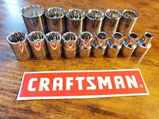 Craftsman 15 Pc Metric 3/8" Dr 12pt Socket Sets