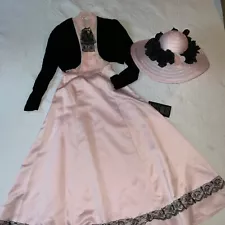 VICTORIAN EDWARDIAN jacket skirt COSTUME size 6 HAT outfit Music Man theater