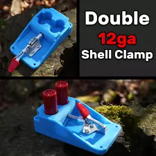 DOUBLE Shotgun Shell Hull Roll Crimp Clamp Vise 12 Gauge