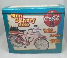 Coca Cola Coke Mini Delivery Bike 1:20 Scale 1998 Limited Edition Red Bicycle