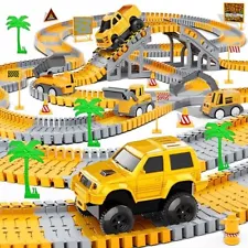 Toys 253 PCS Construction Race Tracks Toy for 3 4 5 6 7 8 Year Old Boys Girls...