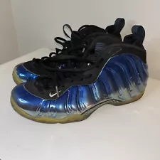 Nike Air Foamposite One Shoes Mens 10.5 Premium Blue Mirror 2015 Sneakers-READ