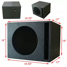 Single 12" Vented Armor Coated Subwoofer Box with Painted Kerf Port 1" MDF