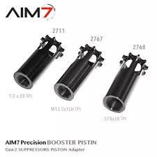 Aim7 Precision Gen 2 SUPPRESSORS PISTON Adapter, 1/2x28 / M13.5x1LH / .578x28