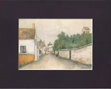 8X10" Matted Print Art Picture: Maurice Utrillo, Marizy Sainte-Genevieve