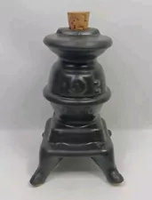 VINTAGE CERAMIC POT BELLY STOVE With Cork Stopper