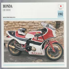 1982 Honda CB 1100 R (1062cc) Japan Bike Motorcycle Photo Spec Info Card