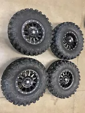 CAN AM X3 MAVERICK 1000 STI 14" BEADLOCK WHEELS 4/137 MAXXIS CARNIVORE 28" TIRES