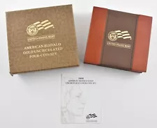 2008 American Buffalo Gold Uncirculated 4 Coin Set Box & COA No Coin *4760