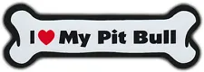 Dog Bone Magnet: I Love My Pit Bull Terrier | For Cars, Refrigerators, More