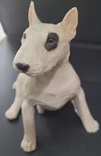 Vintage English Bull Terrier White Dog Figurine Castagna 1988 Made in Italy