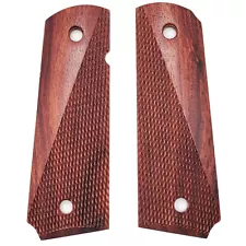 Kimber 1911 Half-Checkered Government Ambi Cut, Rosewood Double Diamond Grips