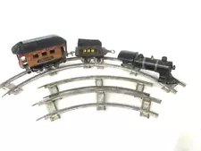 Vintage American Flyer Chicago train Cars, track and top half of engine