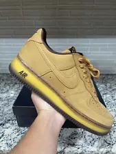 Nike Air Force 1 Low Wheat Dark Mocha Brown 2020 DC7504-700 TRIED ON Size 10.5