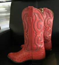 Women's Full Quill Ostrich Nacona boots, sz 8.5 B SALE !