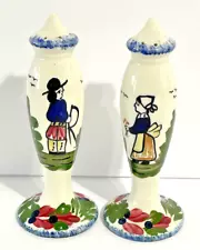 Blue Ridge French Peasant 5 1/2" Salt & Pepper Shakers Hand Painted