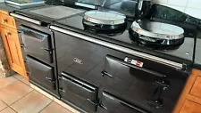 Vintage AGA Classic Gas Range Cooker Black 4-oven 60 in CAST IRON Post 1995.