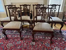 Solid Mahogany Chippendale Dining Chairs