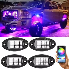 4Pods RGB LED Rock Light Kit Underglow Wheel Light Fit Dodge Ram 1500 2500 3500