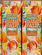 2x Trader Joe's Pumpkin Ultra Moisturizing Hand Cream Shea Butter Limited Ed NEW