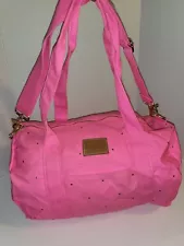 RARE Victoria's Secret PINK Duffle Bag Gym Weekender Hot Pink Studs 2012 VS