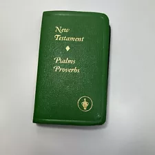 GIDEONS POCKET BIBLE Psalms Proverbs New Testament Green KJV King James Version