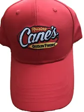 Raising Cane’s Chicken Restaurant Employee Adjustable Snapback Red Hat Cap