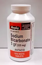 Rugby Sodium Bicarbonate 5GR 325mg Tablets 1000ct -Expiration Date 02-2026