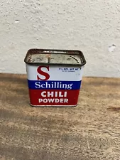 Vintage Schilling Chili Powder 1 1/2 oz spice tin, In great shape.