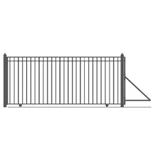 ALEKO Iron Madrid Style Iron Wrought Single Sliding 16' Driveway Gate