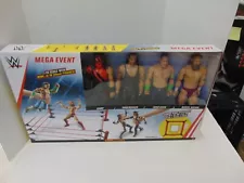 WWE Mega Event Wrestling Ring + 4 12" figures John Cena Undertaker Kane Bryan