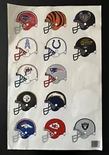 Vintage Official NFL Helmets Static Color-Cling Window Decals