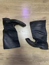 Vintage Soviet Russian Military Officer Leather Boots Size 47 Motorcycle Riding