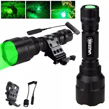 1000 Yards Green LED Hunting Light Predator Flashlight Coyote Hog Varmint Mount