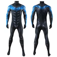 Batman Arkham City Nightwing Printed Bodysuit Uniform Costume Cosplay Halloween