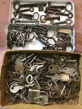 Mixed Job Lot Of Old Vintage Antique Keys Locks Bunches Door Keys More Than 100