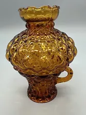 Brooke Glass Company No. 848 fairy lamp Amber