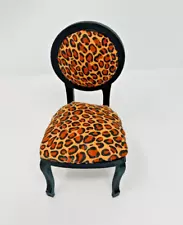 1:6 Scale Upholstered Black Leopard Print Chair Barbie Phicen Blythe Integrity