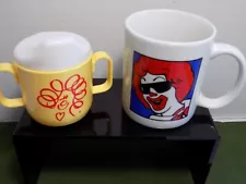 Ronald McDonald Set of 2 Mugs, One for Baby, One for Mom/Dad